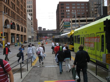 How to get to Nicollet Mall in Minneapolis by Bus or Light Rail?